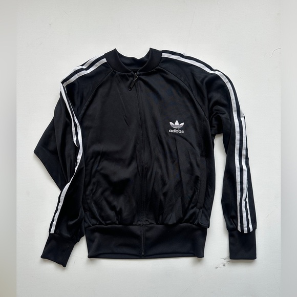 Adidas Zip-Up Active Sweater - Black/White - Lightweight- Size: Large - Picture 1 of 9